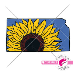 Kansas state flower Sunflower layered svg png dxf eps jpeg SVG DXF PNG Cutting File