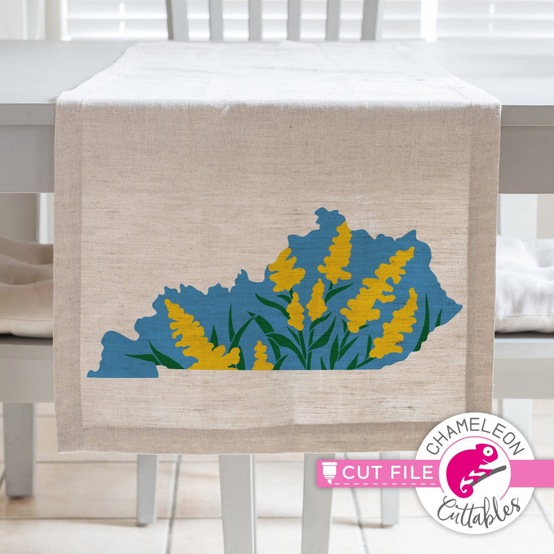 Kentucky state flower goldenrod layered svg png dxf eps jpeg SVG DXF PNG Cutting File