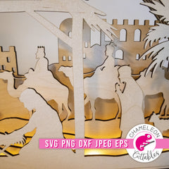 Large Christmas Arch Nativity laser svg png dxf eps jpeg SVG DXF PNG Cutting File
