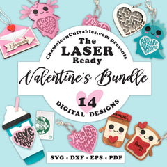 Laser Ready Valentine’s Bundle for Laser cutter svg dxf eps pdf SVG DXF PNG Cutting File