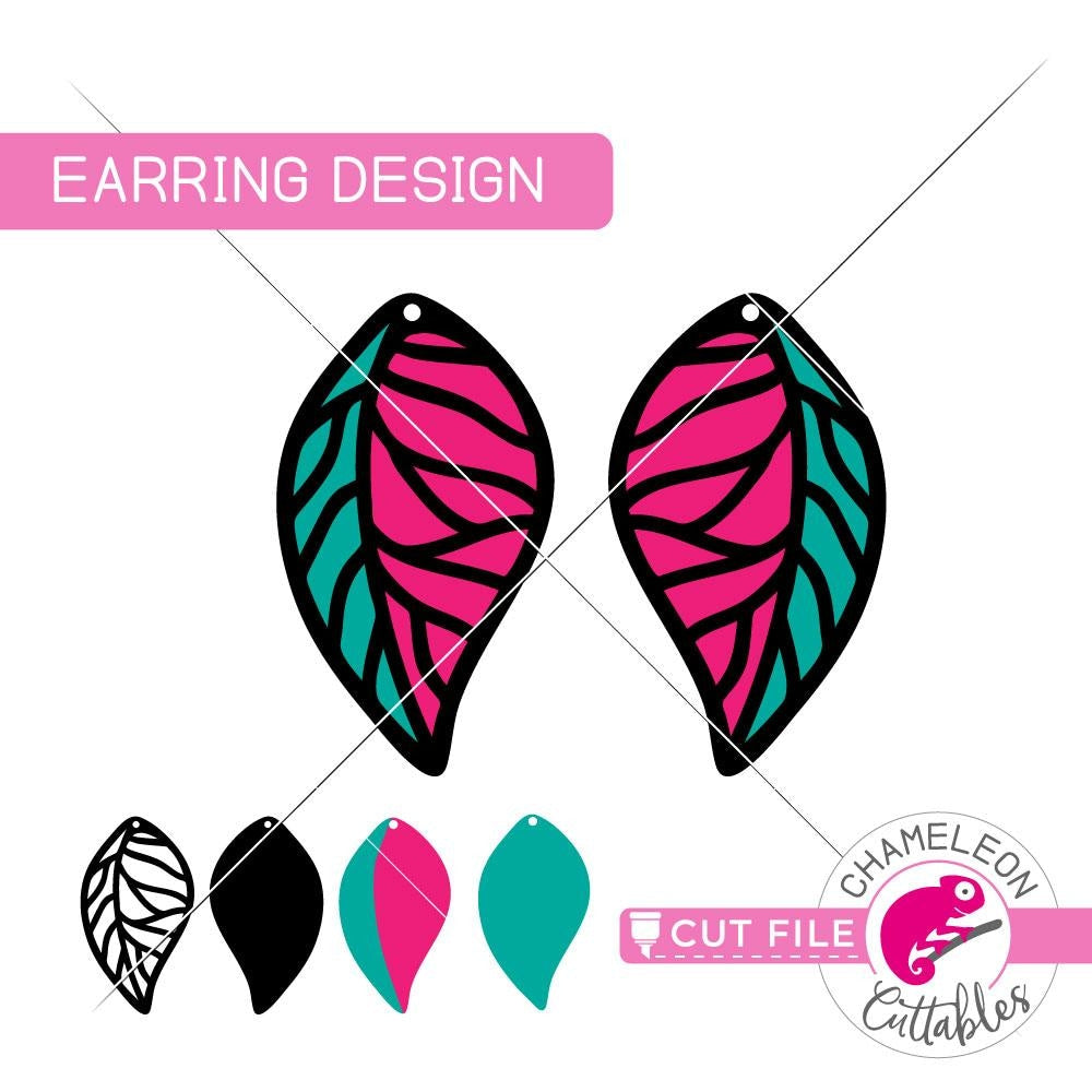 Leaf Earrings SVG, Leaf Pendant SVG. | Leaf earrings, Svg, Crafts
