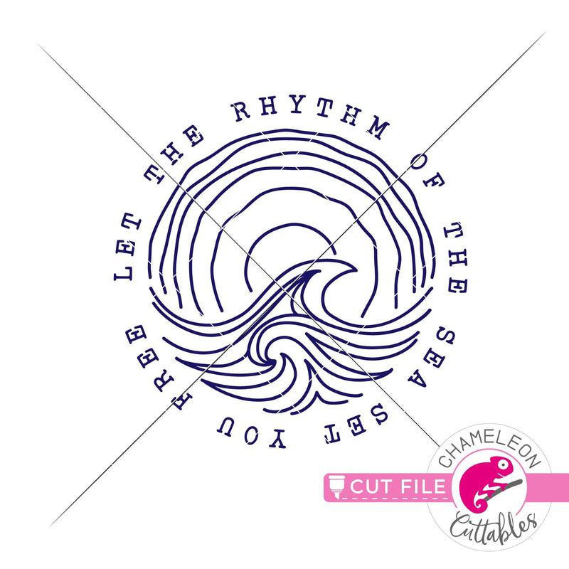 Let the rhythm of the sea set you free beach svg png dxf eps jpeg SVG DXF PNG Cutting File