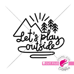 Lets play outside line drawing svg png dxf eps jpeg SVG DXF PNG Cutting File