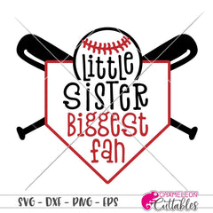 Little Sister biggest Fan svg png dxf eps SVG DXF PNG Cutting File