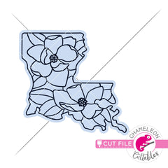 Louisiana state flower SVG png dxf eps jpeg SVG DXF PNG Cutting File