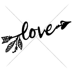 Love Arrow With Feathers Svg Png Dxf Eps Svg Dxf Png Cutting File
