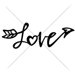 Love Arrow With Heart Svg Png Dxf Eps Svg Dxf Png Cutting File