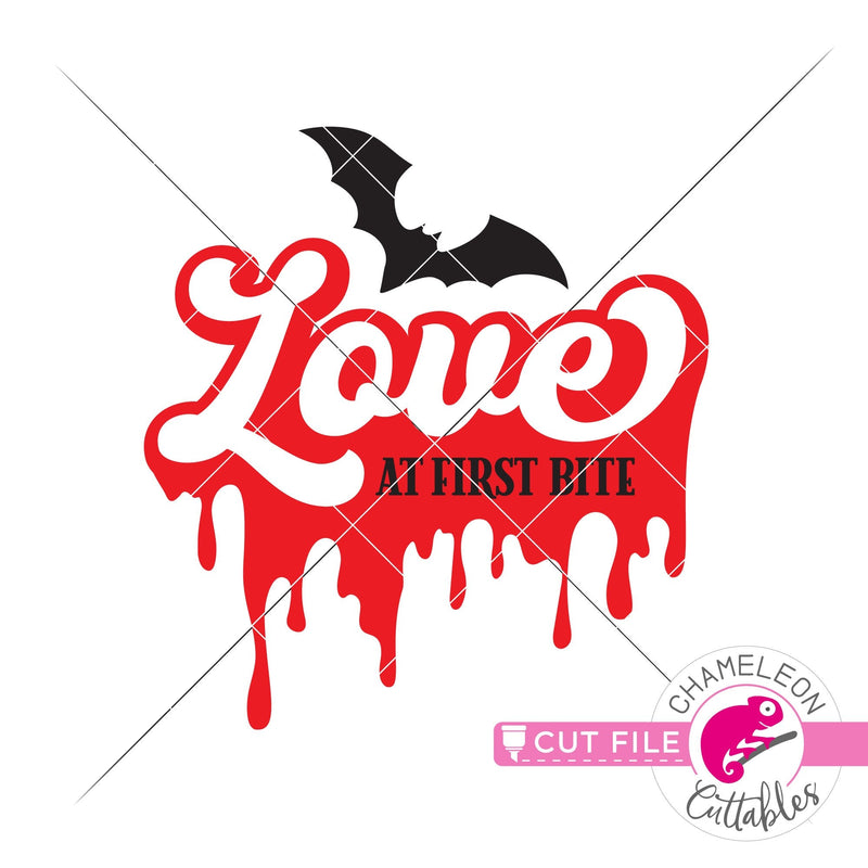 Love at first bite Vampire Halloween svg png dxf eps jpeg SVG DXF PNG Cutting File