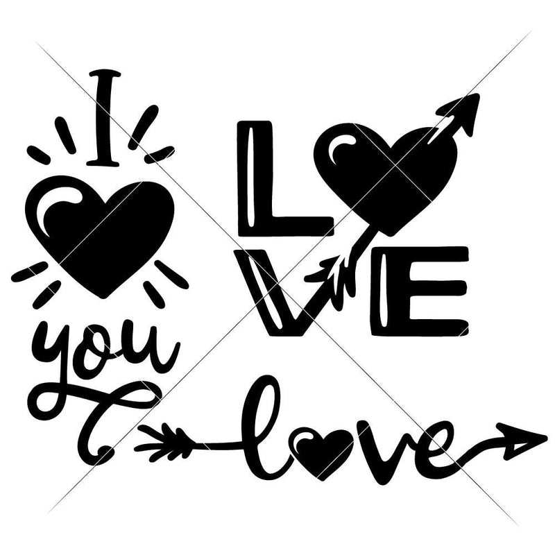 Love Bundle Svg Png Dxf Eps Svg Dxf Png Cutting File