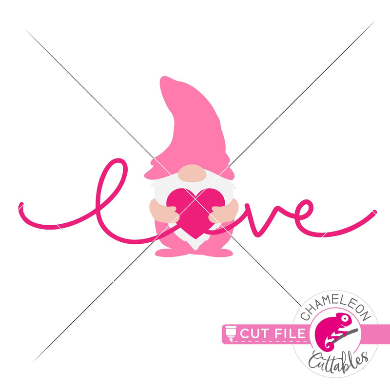 Love gnome with heart Valentines day svg png dxf eps jpeg SVG DXF PNG Cutting File