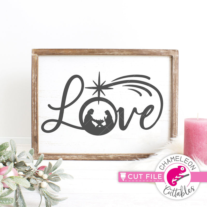 Love Nativity Scene Star of Bethlehem svg png dxf eps jpeg SVG DXF PNG Cutting File