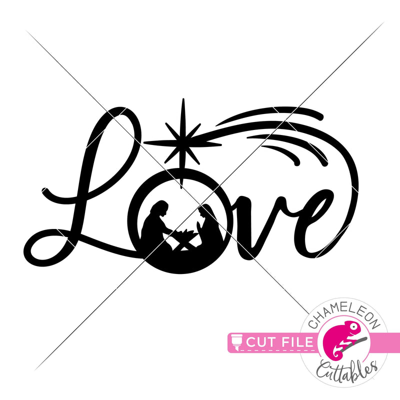 Love Nativity Scene Star of Bethlehem svg png dxf eps jpeg SVG DXF PNG Cutting File