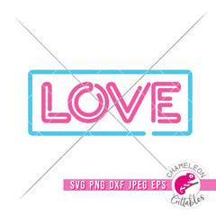 Love Neon sign svg png dxf eps jpeg SVG DXF PNG Cutting File