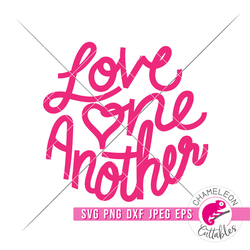 Love one another round Valentine's Day svg png dxf eps jpeg