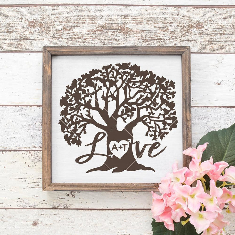 Love Tree Svg Png Dxf Eps Svg Dxf Png Cutting File