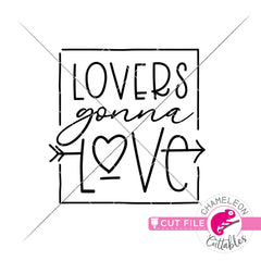 Lovers gonna love with box Valentines day svg png dxf eps jpeg SVG DXF PNG Cutting File