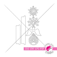 Macrame Christmas Ornament Bundle for Laser cutter svg dxf eps pdf SVG DXF PNG Cutting File