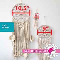 Macrame Dreamcatcher Bundle for Laser cutter svg dxf eps pdf SVG DXF PNG Cutting File