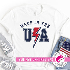 Made in the USA American Retro 4th of July svg png dxf eps jpeg SVG DXF PNG Cutting File