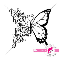Make your heart the prettiest thing Butterfly SVG png dxf eps jpeg SVG DXF PNG Cutting File
