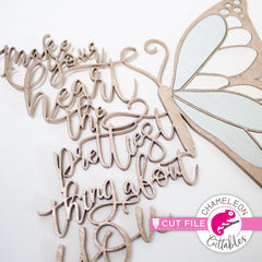 Make your heart the prettiest thing Butterfly SVG png dxf eps jpeg SVG DXF PNG Cutting File