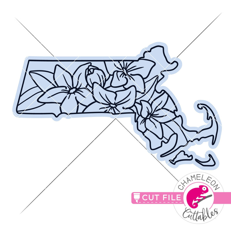 Massachusetts state flower SVG png dxf eps jpeg SVG DXF PNG Cutting File