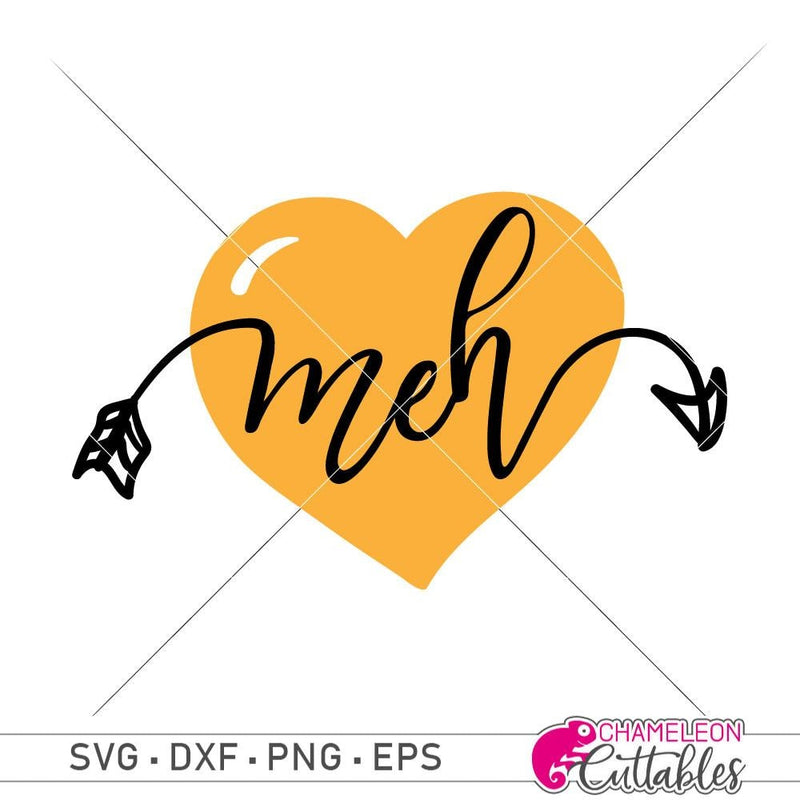 Meh Heart Layered Svg Png Dxf Eps Svg Dxf Png Cutting File