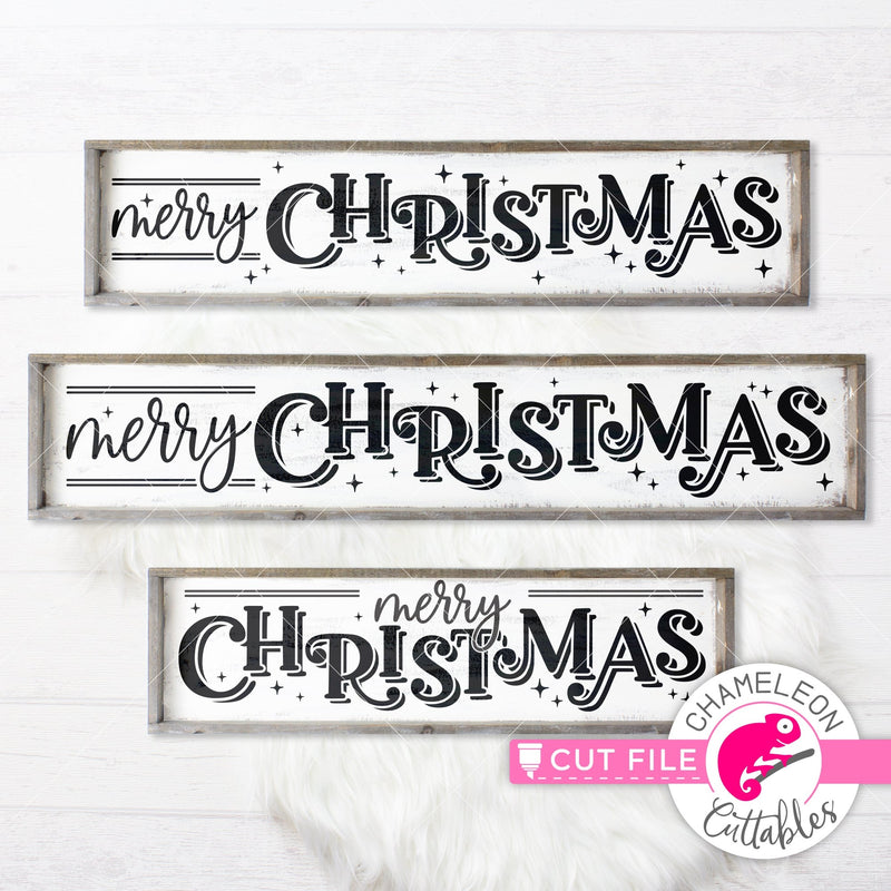 Merry Christmas horizontal svg png dxf SVG DXF PNG Cutting File