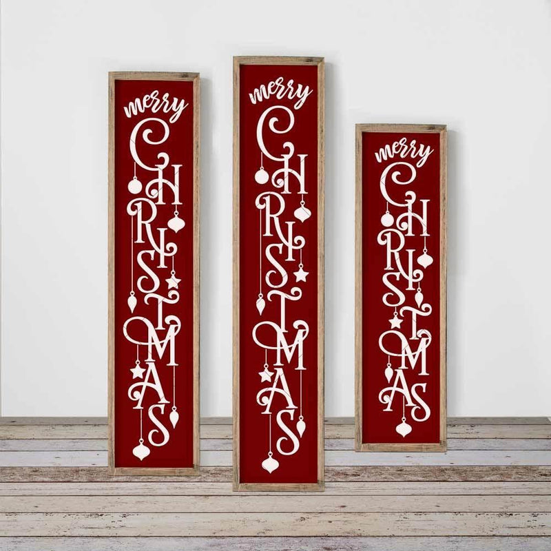 Merry Christmas ornaments vertical svg png dxf SVG DXF PNG Cutting File