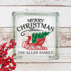 Merry Christmas Sleigh With Tree Svg Png Dxf Eps Svg Dxf Png Cutting File