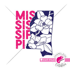Mississippi state flower magnolia svg png dxf eps jpeg SVG DXF PNG Cutting File