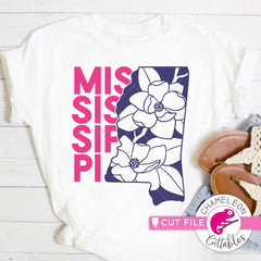 Mississippi state flower magnolia svg png dxf eps jpeg SVG DXF PNG Cutting File