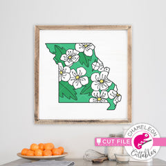 Missouri state flower hawthorn layered svg png dxf eps jpeg SVG DXF PNG Cutting File