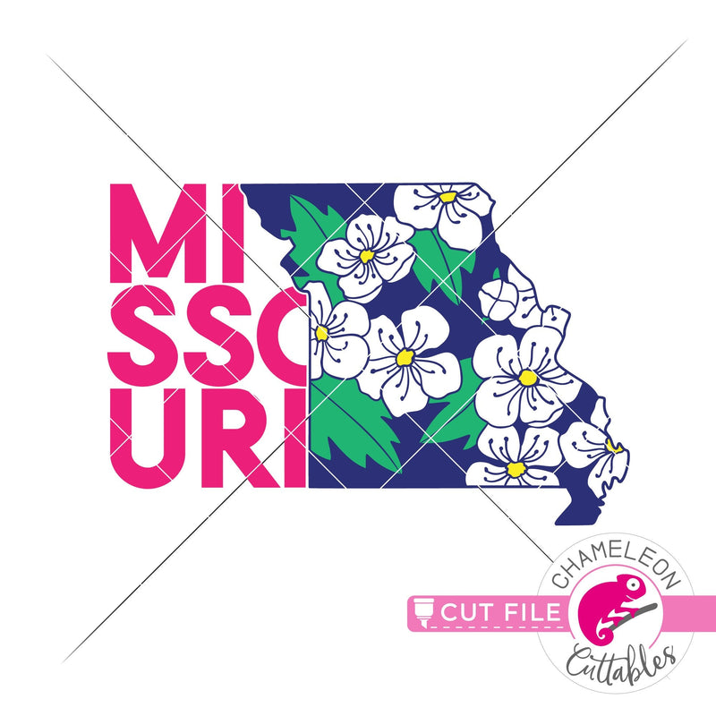 Missouri state flower hawthorn svg png dxf eps jpeg SVG DXF PNG Cutting File