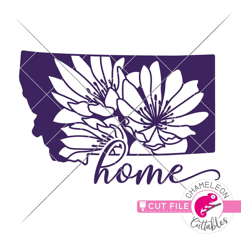 Montana state flower Bitterroot home svg png dxf eps jpeg SVG DXF PNG Cutting File