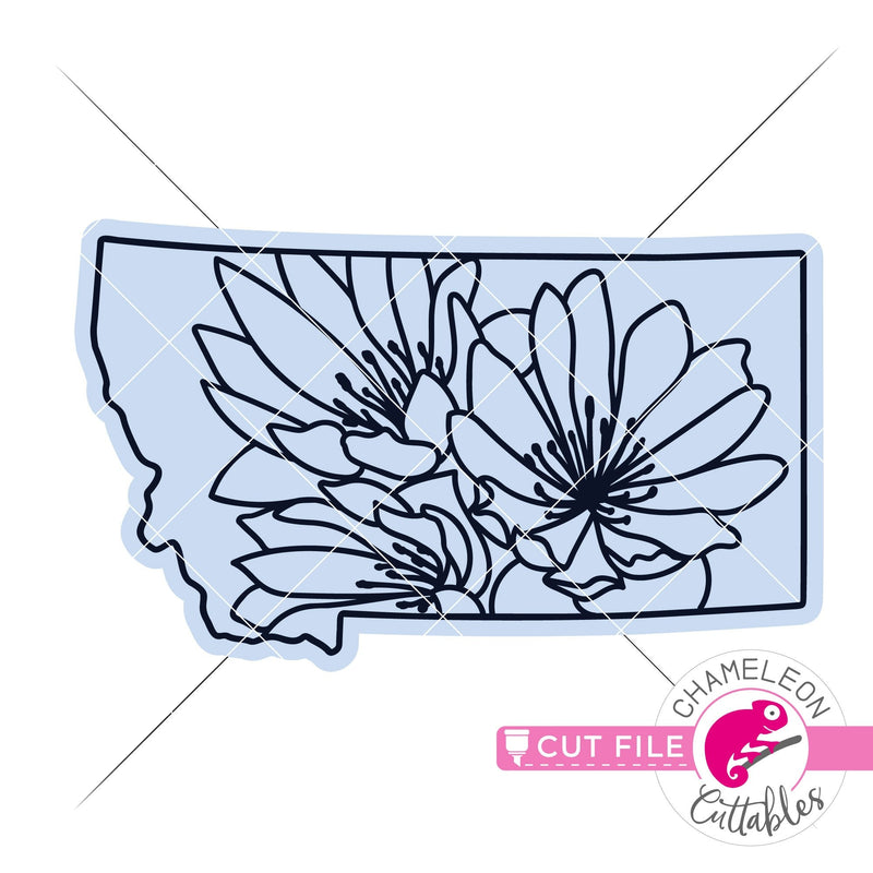 Montana state flower SVG png dxf eps jpeg SVG DXF PNG Cutting File