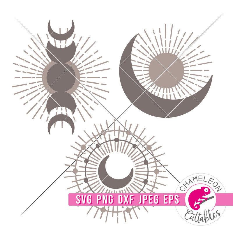 Moon Bundle svg png dxf eps jpeg SVG DXF PNG Cutting File