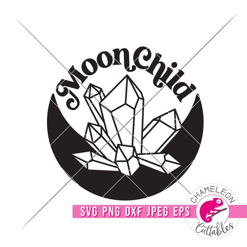 Moon Child Crystal Moon svg png dxf eps jpeg