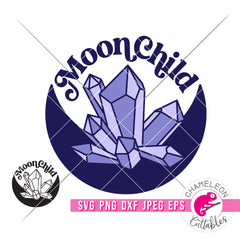 Moon Child Crystal Moon svg png dxf eps jpeg