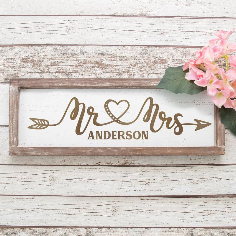 Mr And Mrs Arrow Wedding Sign Svg Png Dxf Eps Svg Dxf Png Cutting File