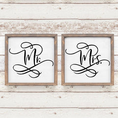 Mr And Mrs Bride And Groom Wedding Sign Svg Png Dxf Eps Svg Dxf Png Cutting File