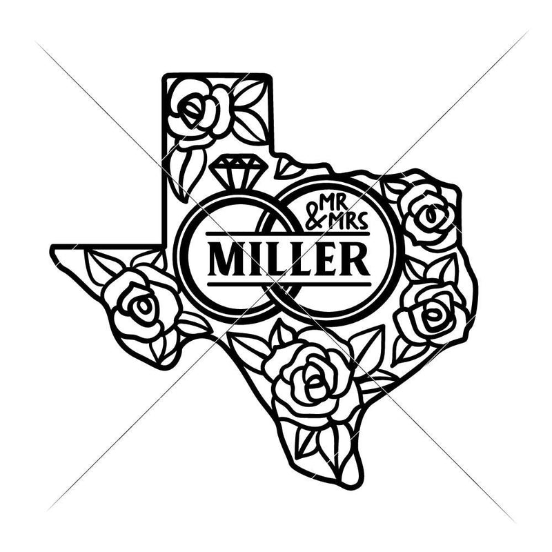 Mr And Mrs Wedding Design Texas Svg Png Dxf Eps Svg Dxf Png Cutting File