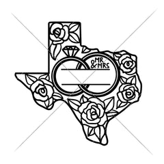 Mr And Mrs Wedding Design Texas Svg Png Dxf Eps Svg Dxf Png Cutting File