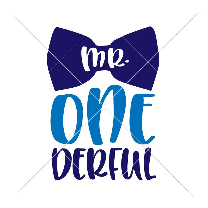 Mr Onederful Bowtie Svg Png Dxf Eps Svg Dxf Png Cutting File