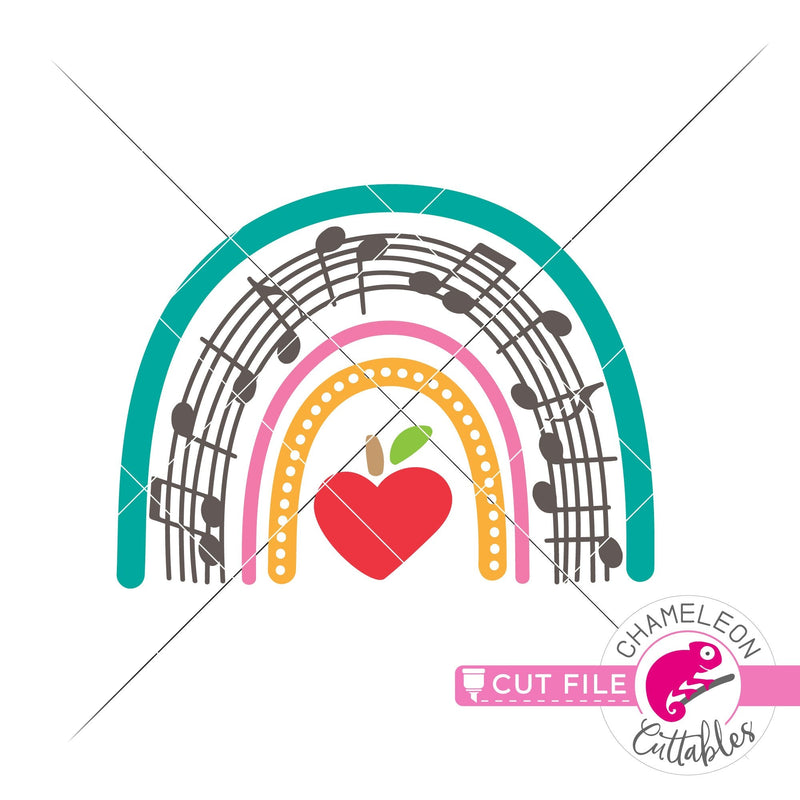 Music Teacher SVG School Rainbow svg png dxf eps jpeg SVG DXF PNG Cutting File
