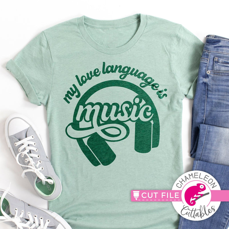 My Love Language is Music svg png dxf eps jpeg SVG DXF PNG Cutting File