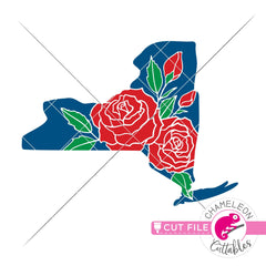 New York state flower rose svg png dxf eps jpeg SVG DXF PNG Cutting File