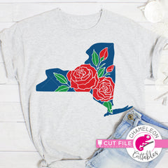 New York state flower rose svg png dxf eps jpeg SVG DXF PNG Cutting File
