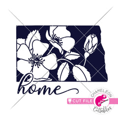 North Dakota state flower Prairie Rose home svg png dxf eps jpeg SVG DXF PNG Cutting File