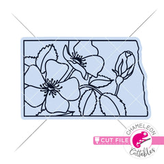 North Dakota state flower SVG png dxf eps jpeg SVG DXF PNG Cutting File